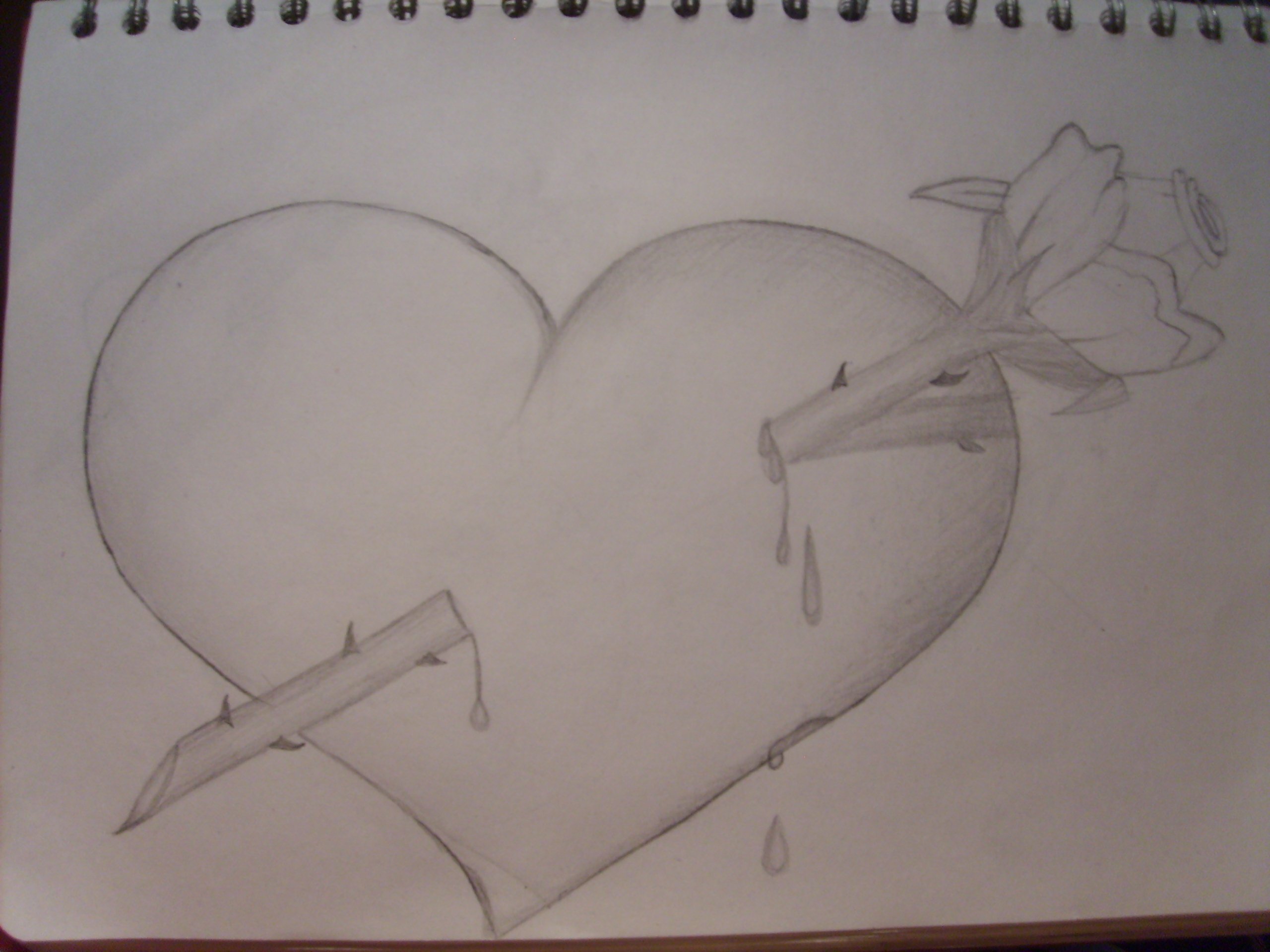 Рисунки сердца карандашом легкие