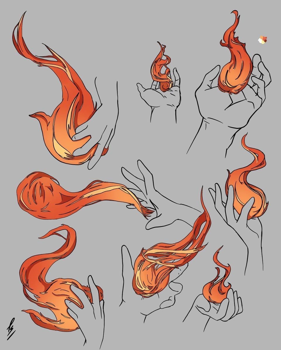 Туториал рисования огня