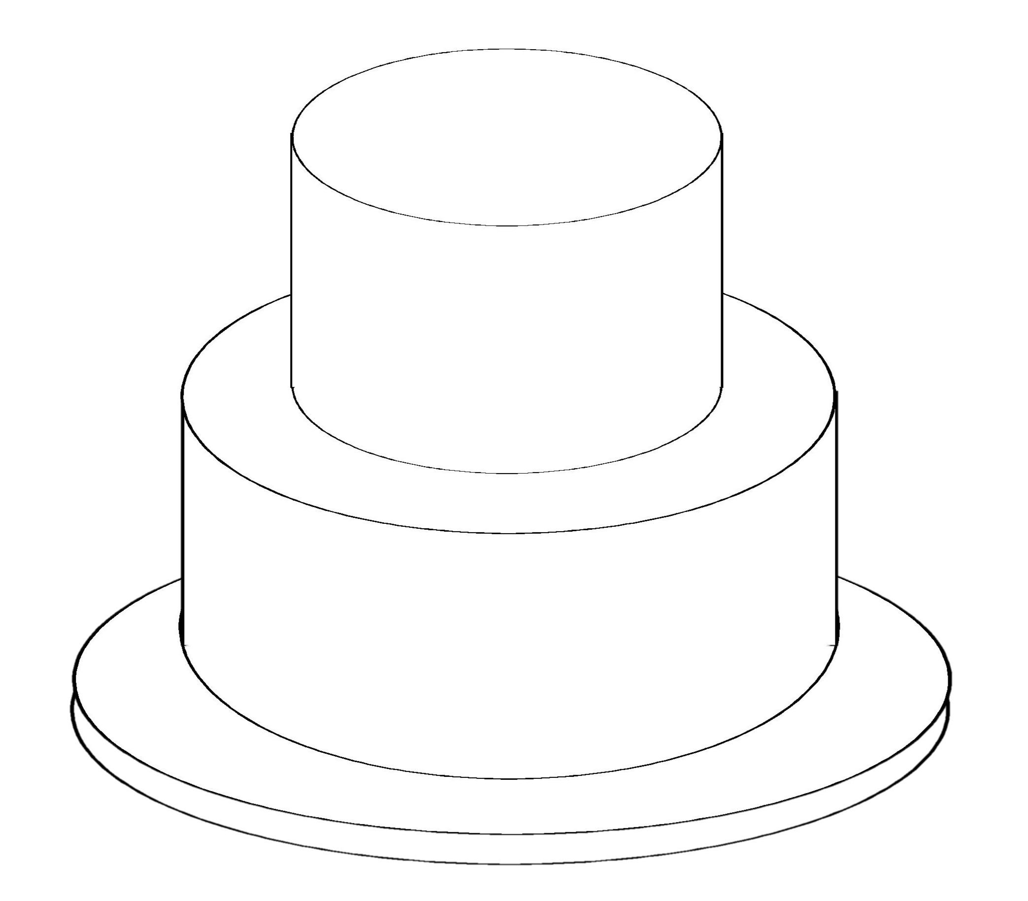 Эскиз двухэтажного торта