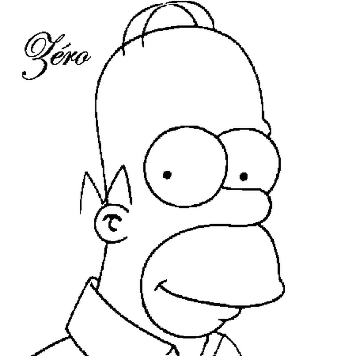 Гомер симпсон рисунок карандашом