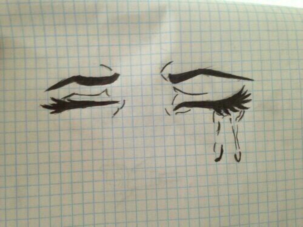 Рисунки карандашом глаза со слезами
