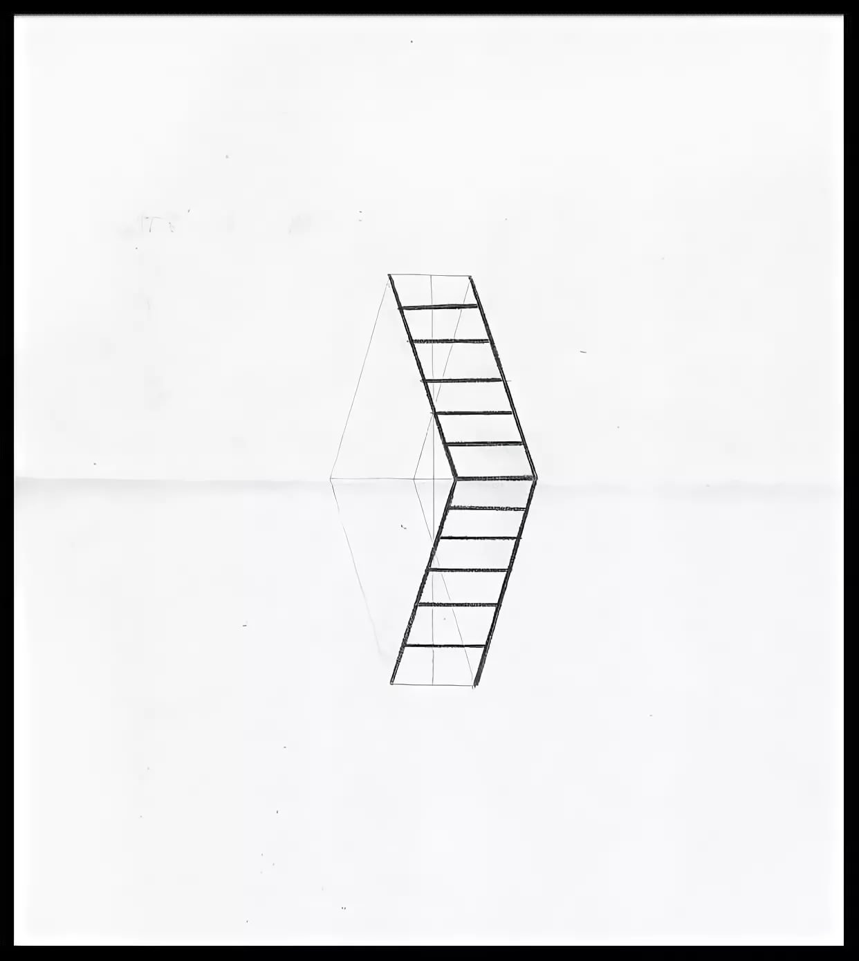 Иллюзия лестницы на бумаге