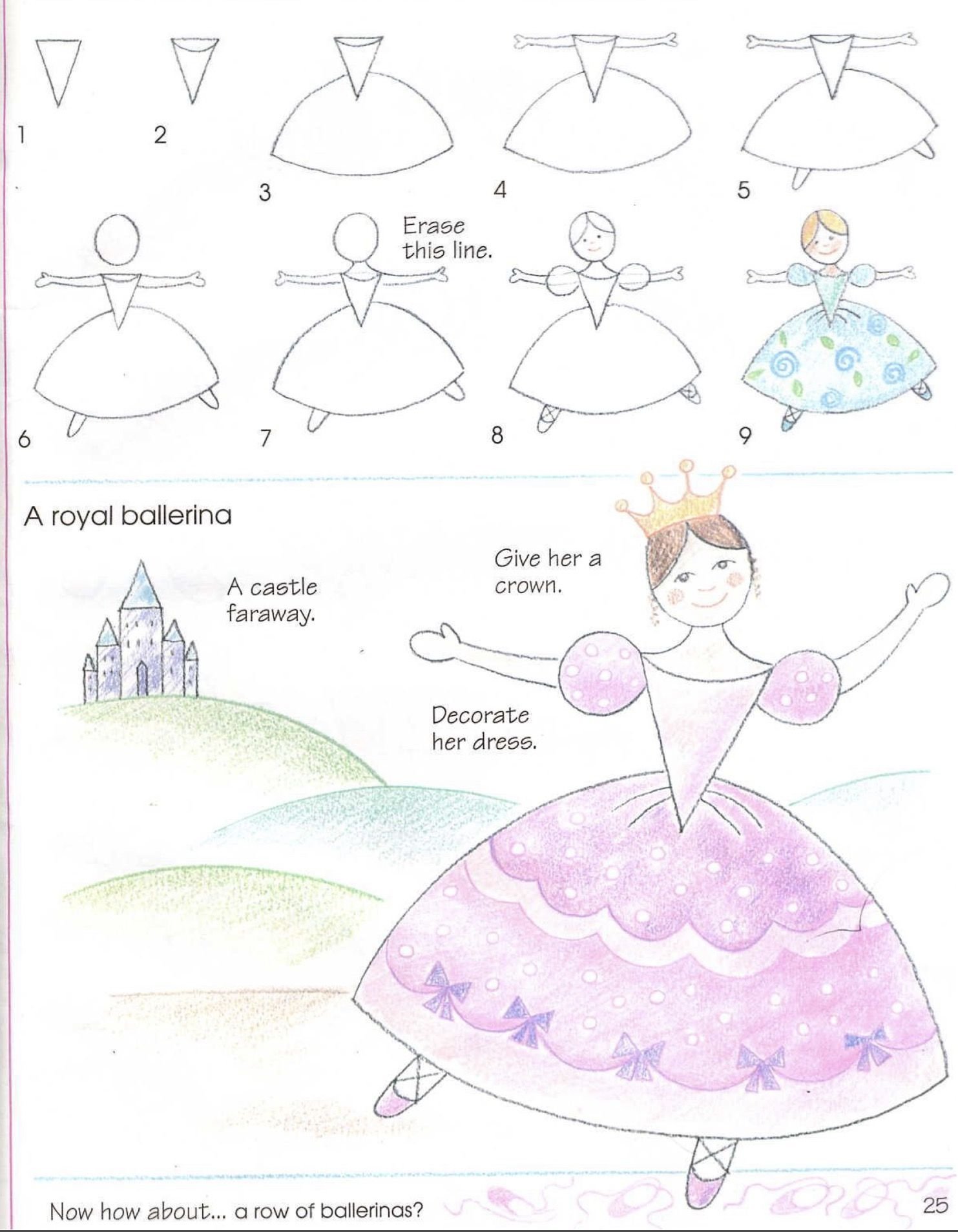 Схемы для рисования принцесс