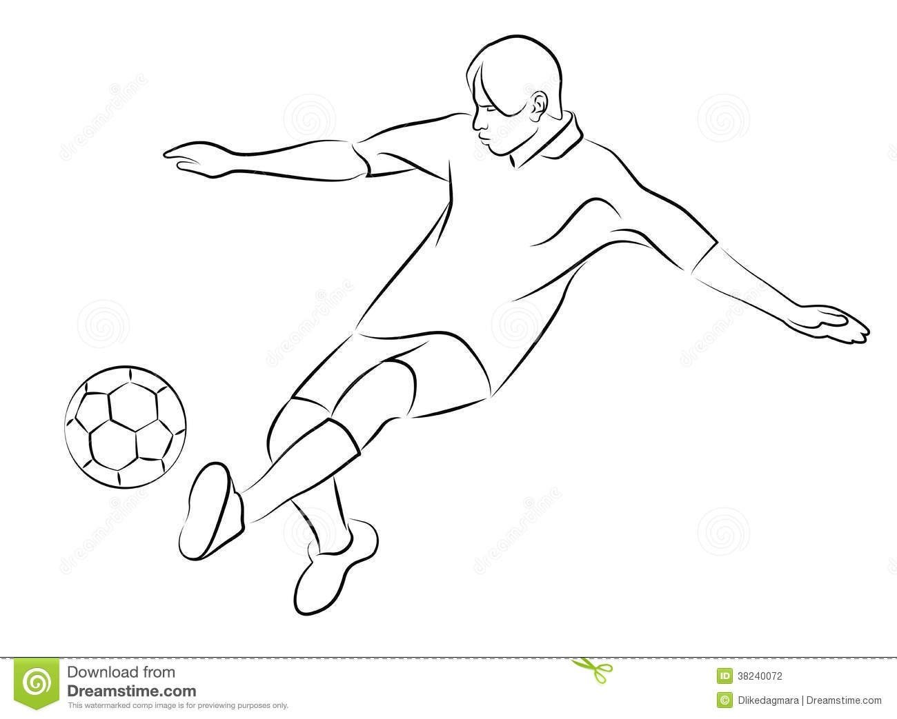 Схематичное изображение футболиста