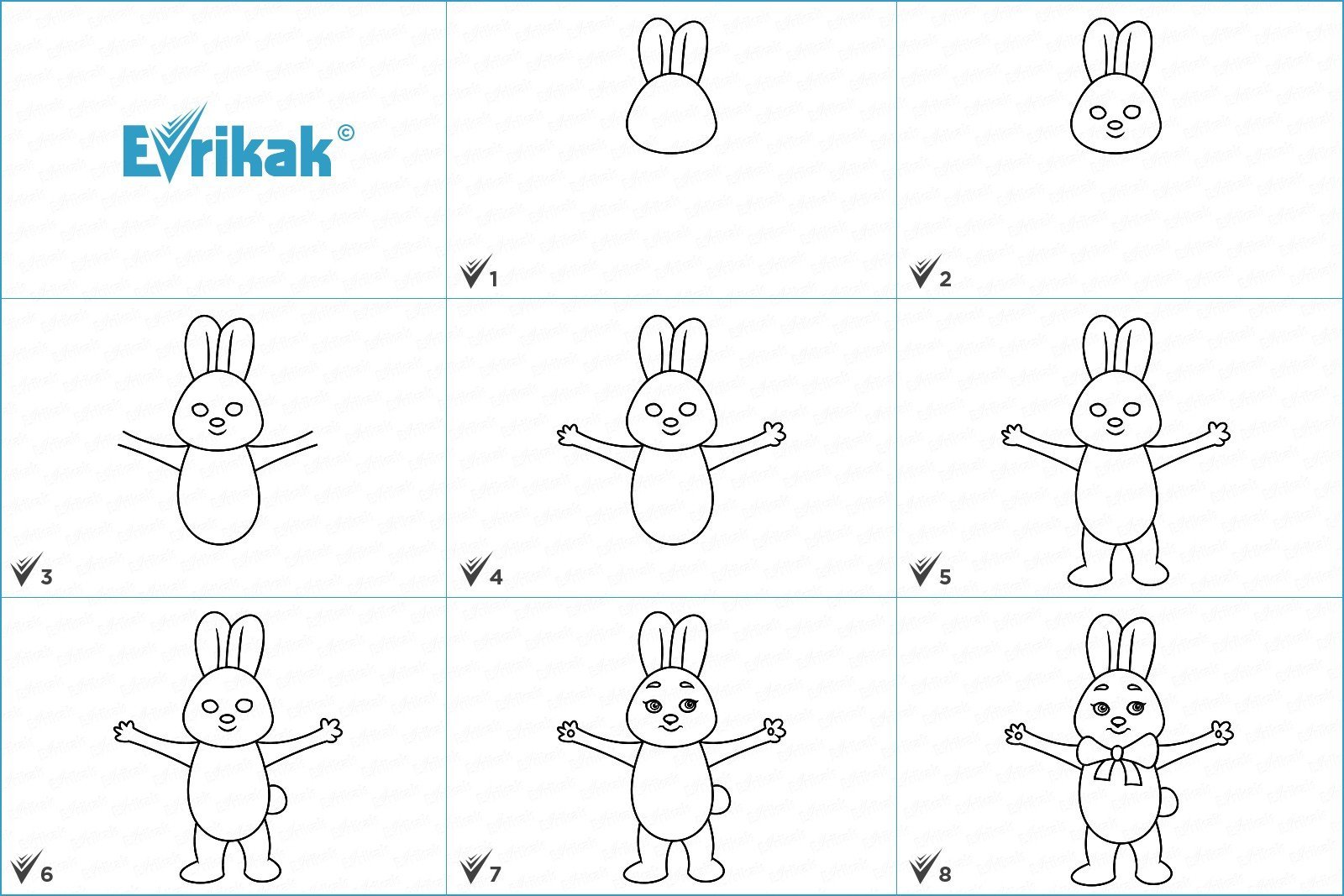 Схема рисования зайца в старшей группе