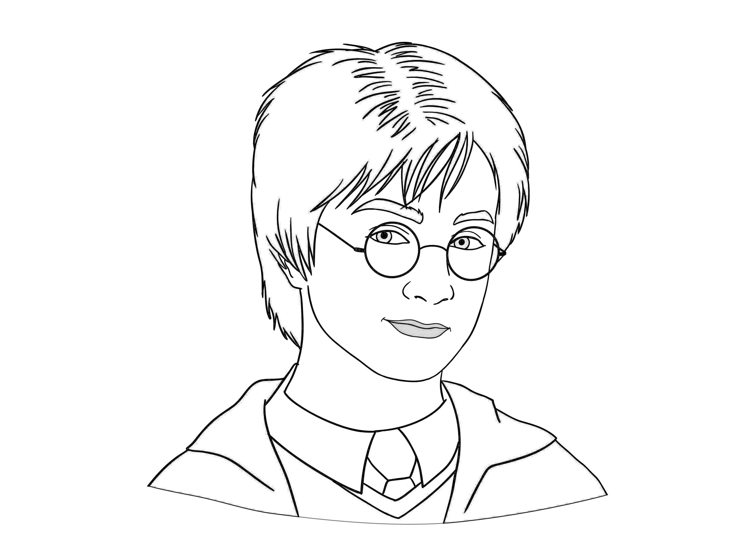 Гарри Поттер поэтапное рисование