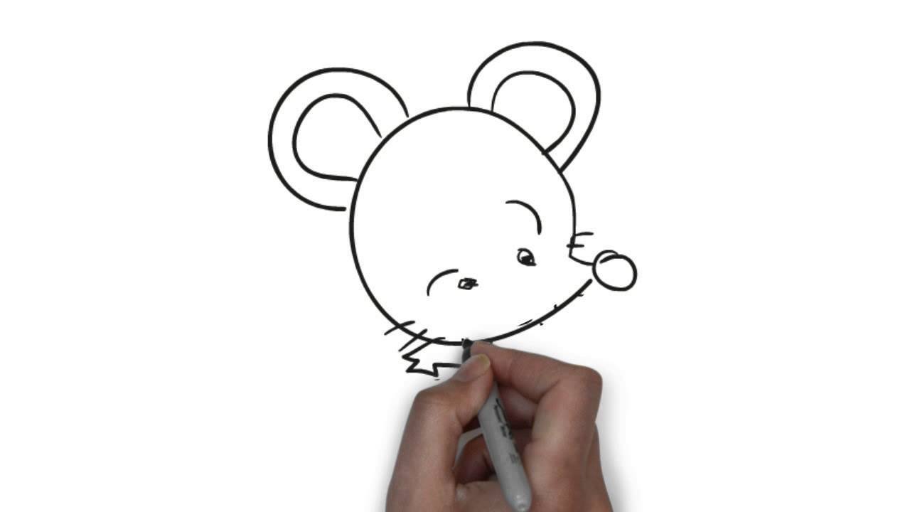 Как легко нарисовать мышку. Пошаговый рисунок мышки. Мышь рисунок легкий. Рисуем мышку пошагово. Мышка рисунок для детей карандашом.