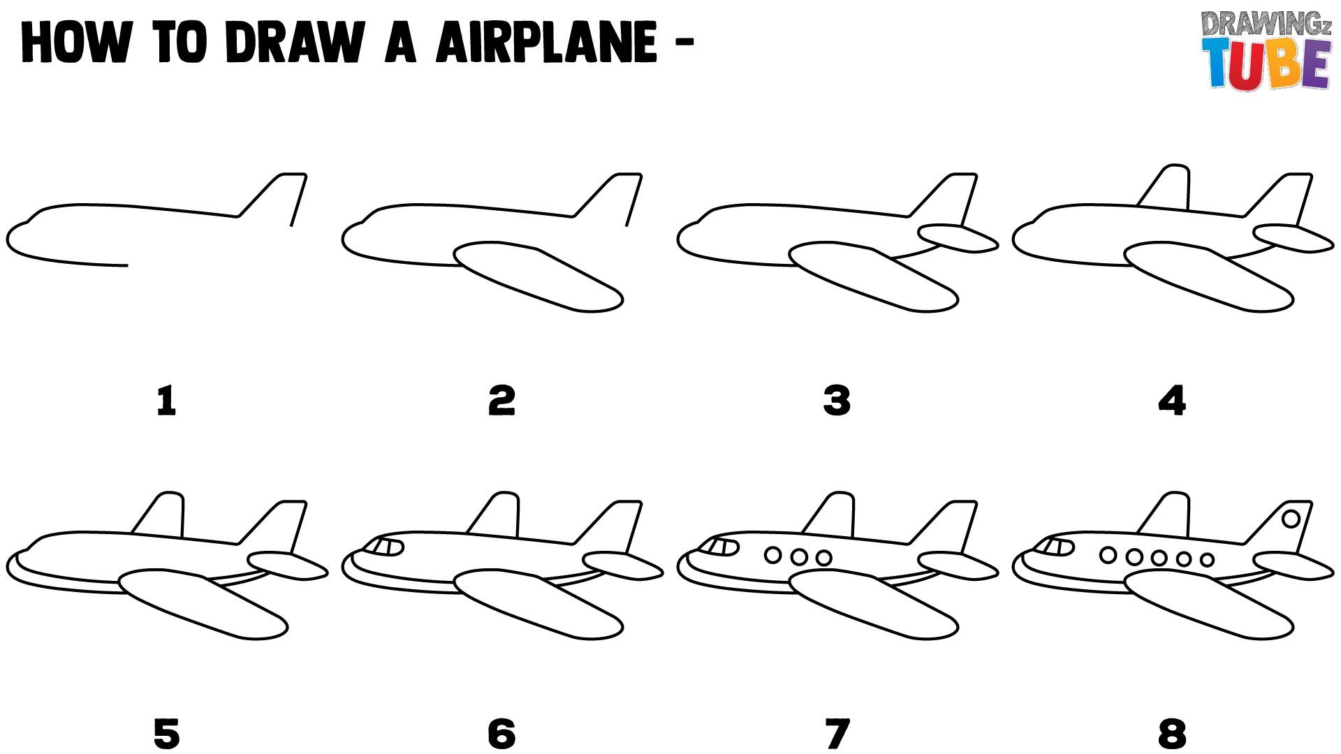 Лёгкие рисунки самолётов