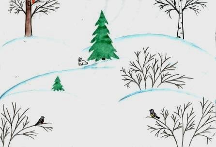 Этапы рисования пейзажа для детей