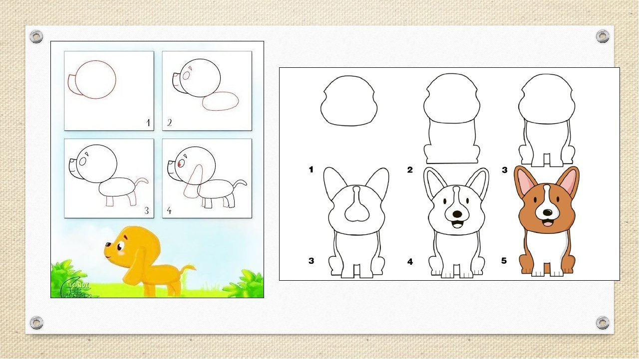 Поэтапно объяснение. Схемы рисования для малышей. Детские схемы для рисования. Последовательное рисование для детей. Схема рисования собаки для дошкольников.