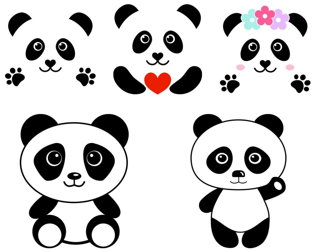Раскраски маленькие панды