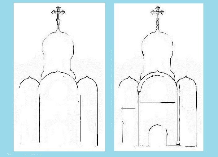 Церковь рисунок поэтапно
