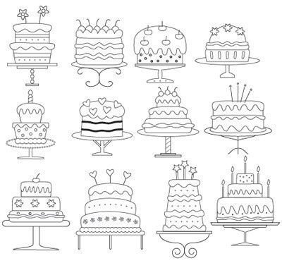Рисунок торта легкий
