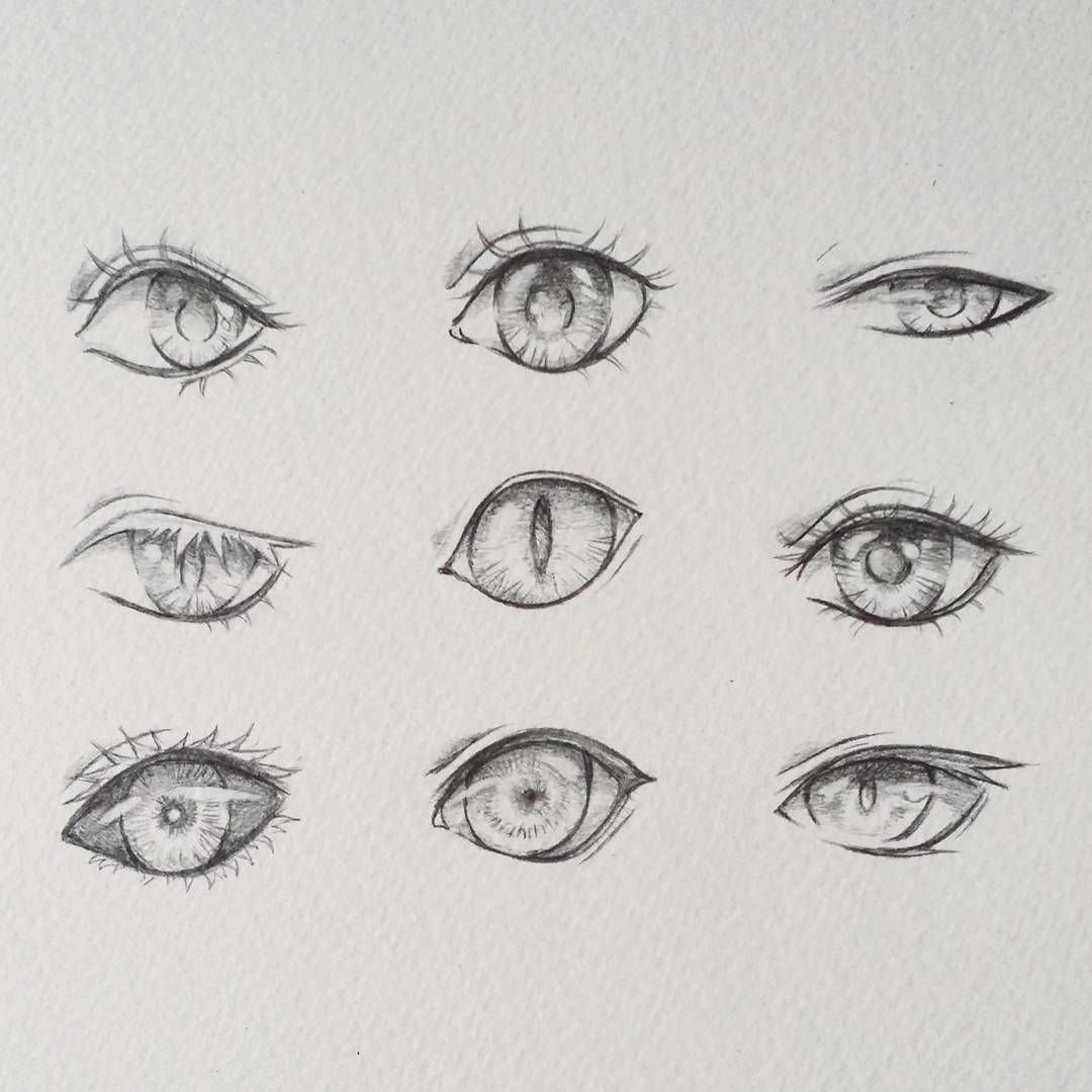 Рисунок глаза для срисовки легкие