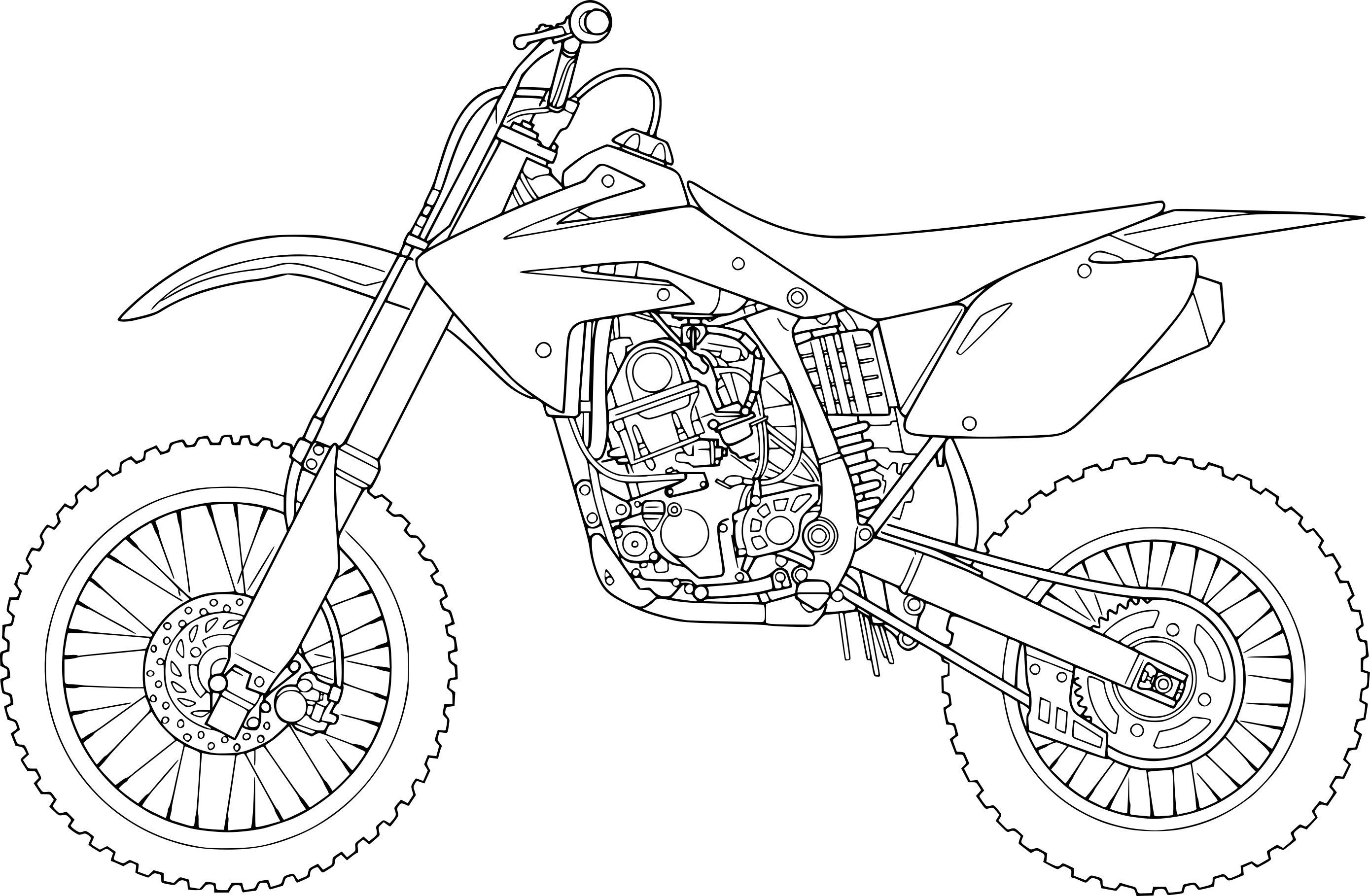 Кроссовый мотоцикл Yamaha чертежи