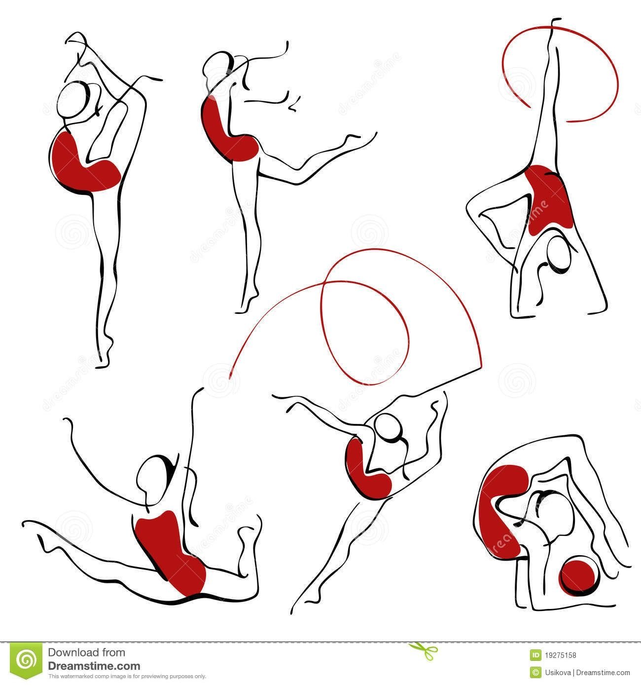 Рисунки для упражнений начинающих гимнасток