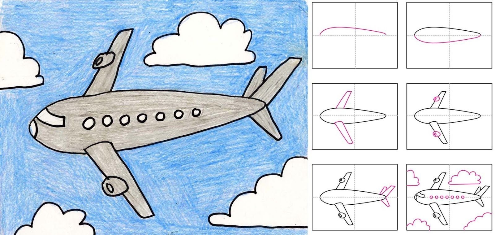 Рисование самолет подготовительная группа