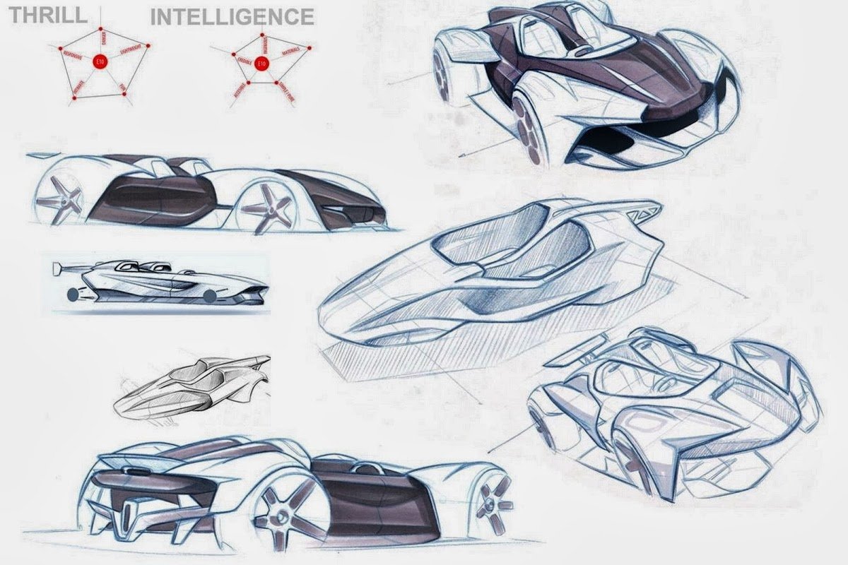 Автомобиль будущего рисунок