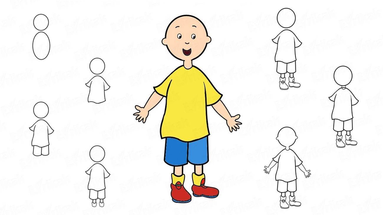 Поэтапное рисование человека для детей