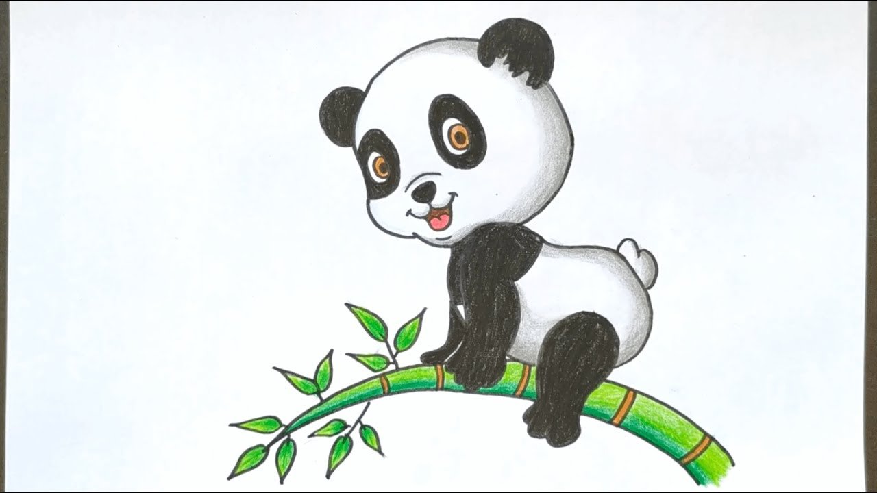 Лёгкие рисунки панды для детей