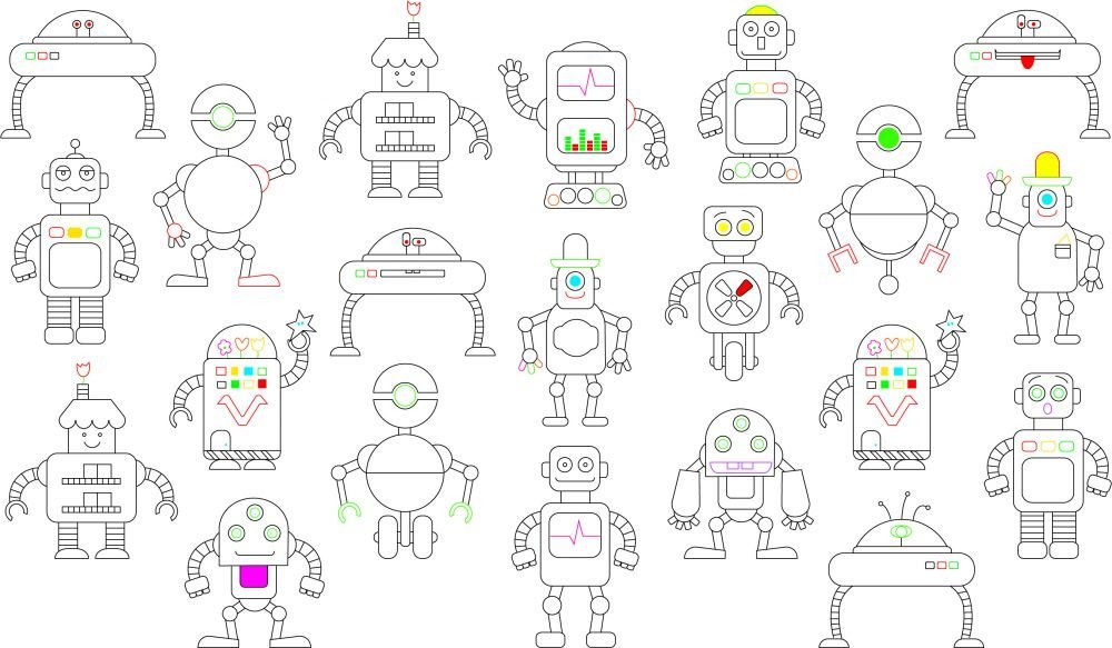 Соедини роботов с описаниями. Роботы задания для детей. Задания с роботами для дошкольников. Робот рисунок. Рисунки роботов для срисовки.