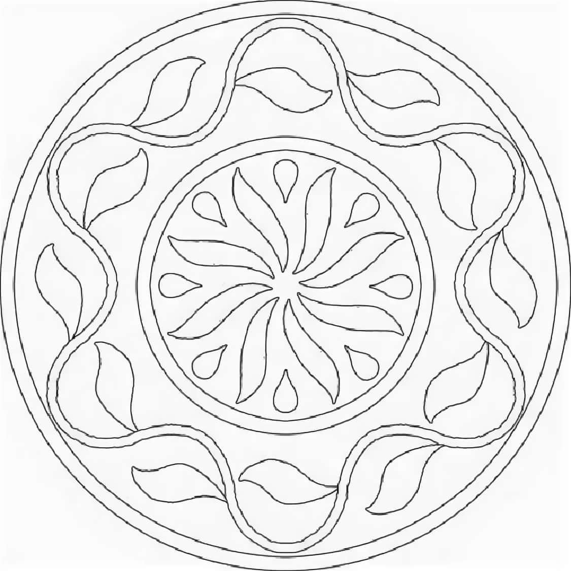 Декоративный орнамент в круге
