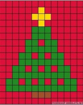 Рисование по клеткам елка