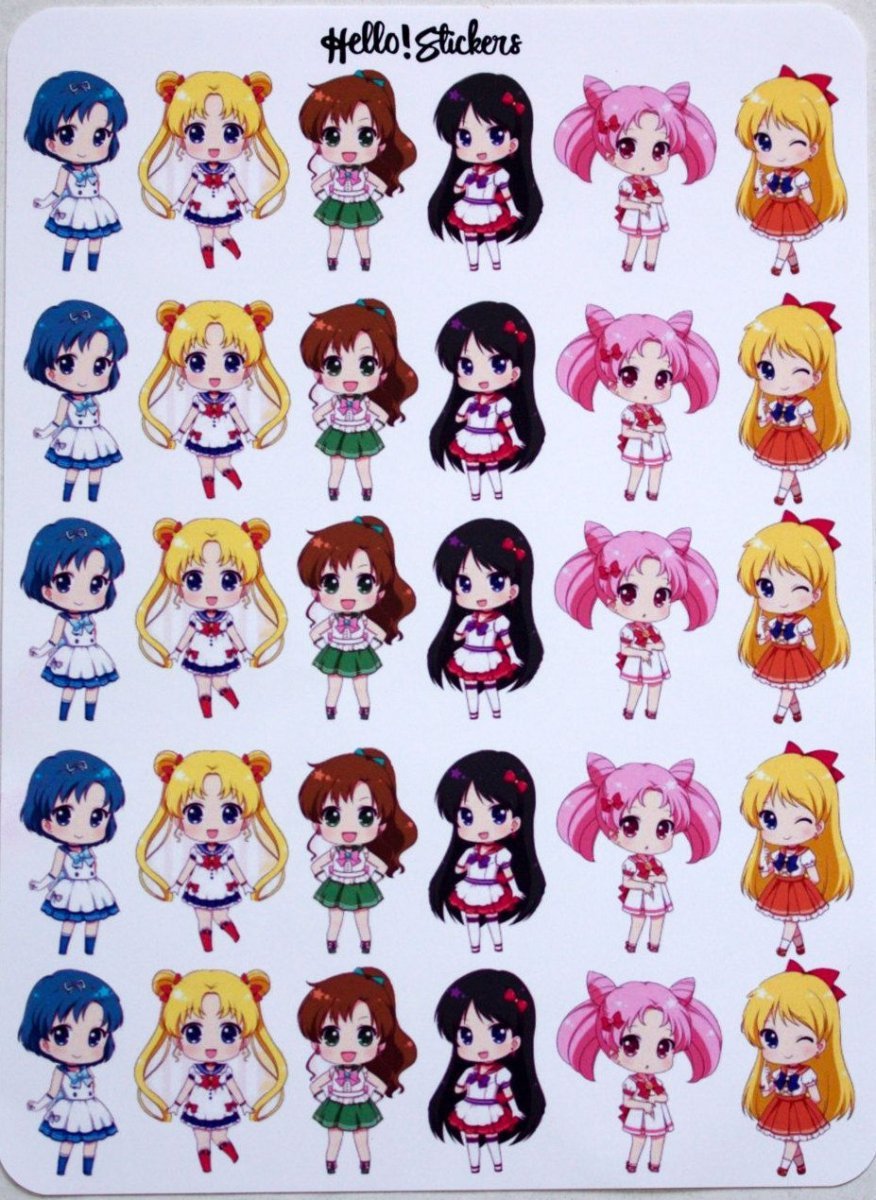Sailor Moon Чиби Стикеры