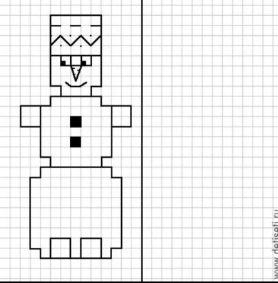 Графический диктант зима для дошкольников