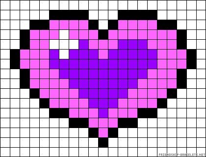 Рисунки по клеточкам сердечки маленькие красивые и легкие