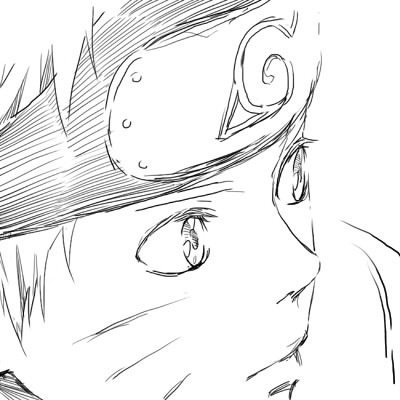 Скетч аниме Наруто Hinata