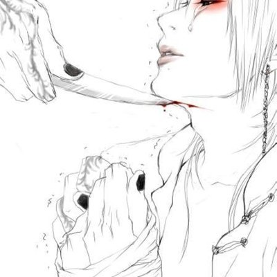 Курящая девушка эскиз