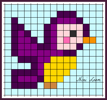 Небольшие птицы по клеточкам