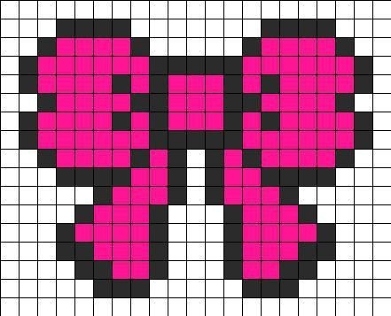 Бантик пиксель арт