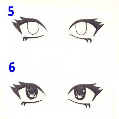 Аниме глаза карандашом для начинающих