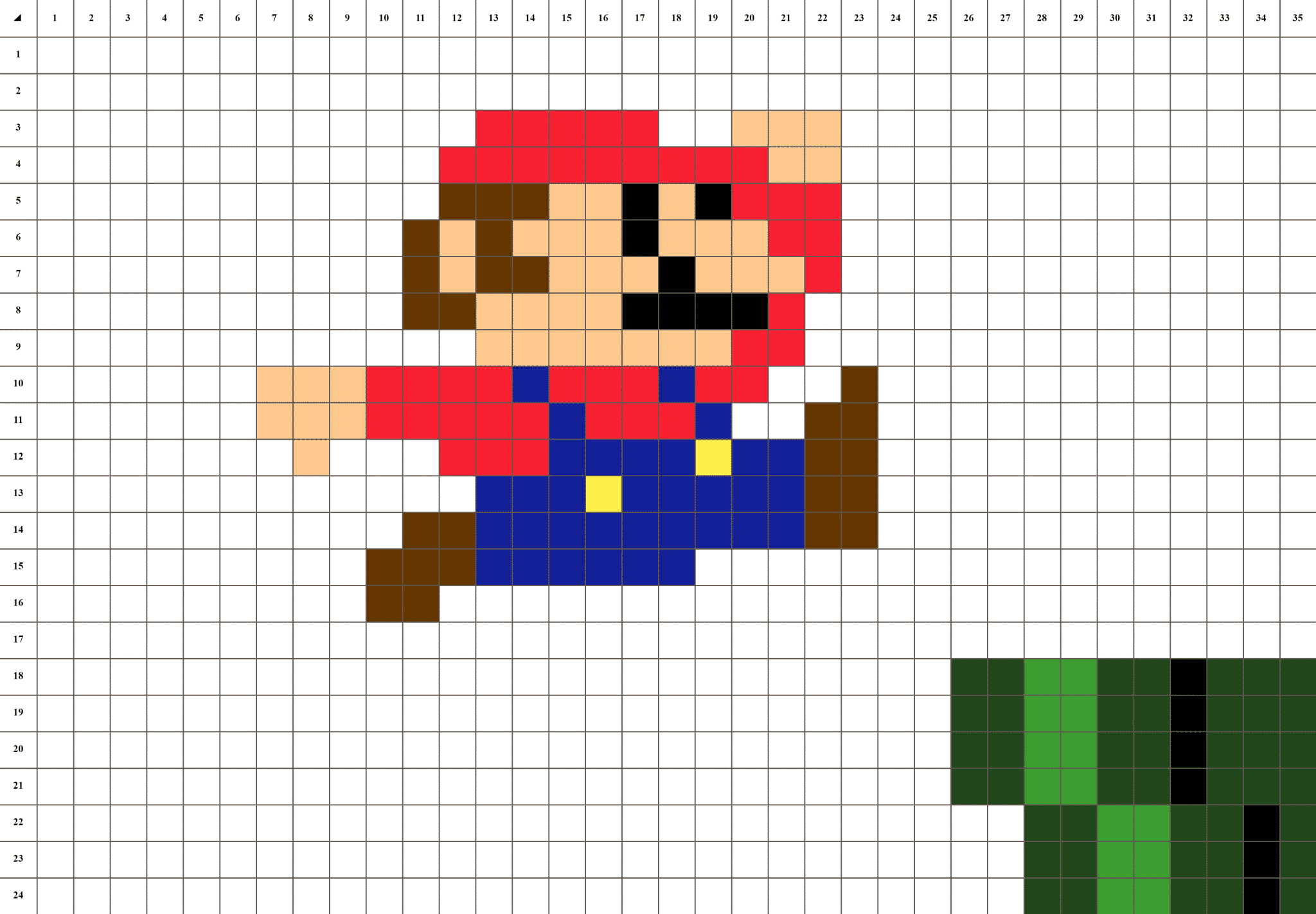 Марио пиксель арт