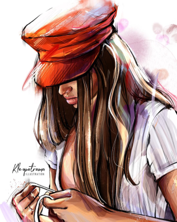 Модные арты девушек