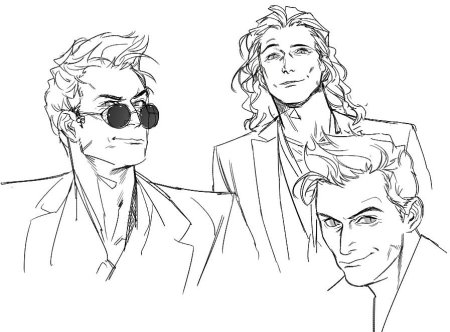 Кроули черно белый благие знамения