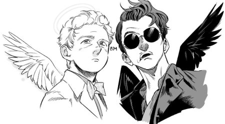 Кроули благие знамения рисунок