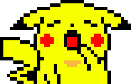 Рисунки по клеткам Пикачу