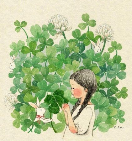 Девушка с клевером