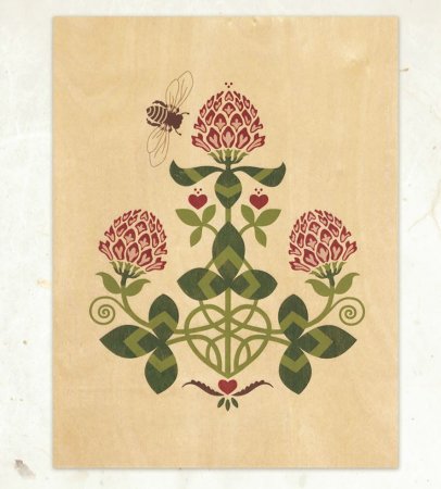 Стилизованный цветок клевера