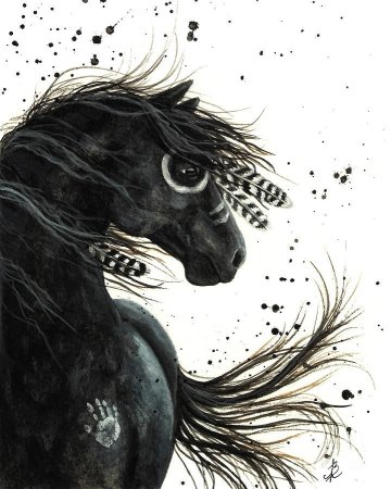 Лошадь крутой арт
