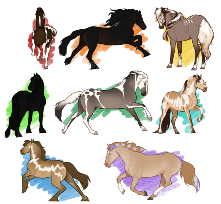 Окрас лошадей спирит