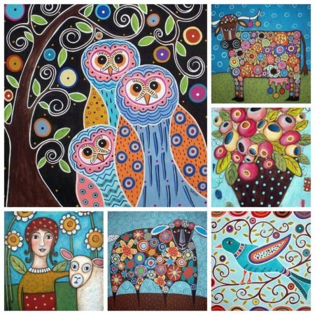 Наивная живопись цветы