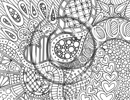 Раскраска абстракция сложная