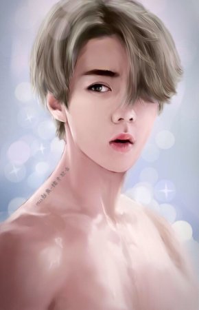 Чимин БТС акварелью