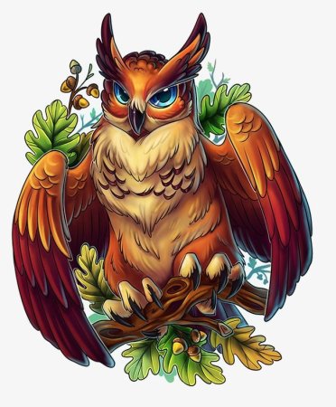 Сказочная Сова векторное изображение