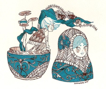 Матрешка стилизация