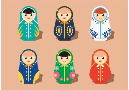 Матрешка стилизация